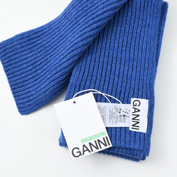 GANNI リブニットマフラー