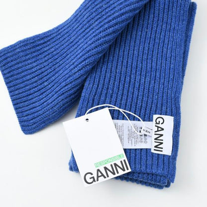 GANNI リブニットマフラー