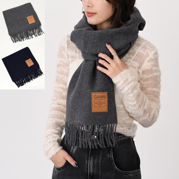GANNI ガニー ウールスカーフ