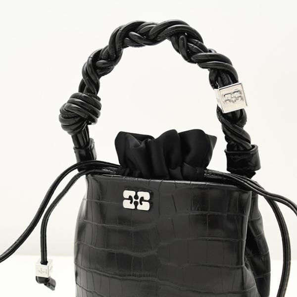 GANNI ガニー GANNI BOU BUCKET BAG CROCO