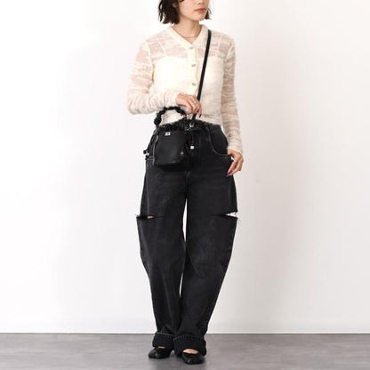 GANNI ガニー GANNI BOU BUCKET BAG CROCO