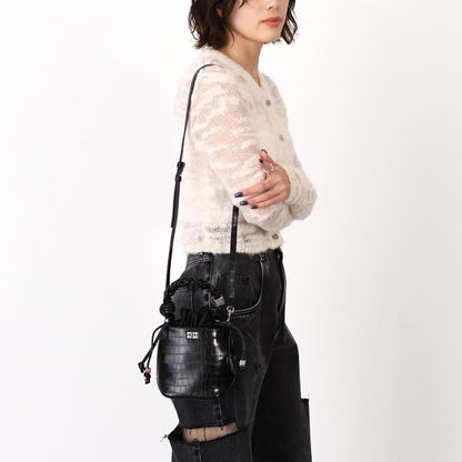 GANNI ガニー GANNI BOU BUCKET BAG CROCO