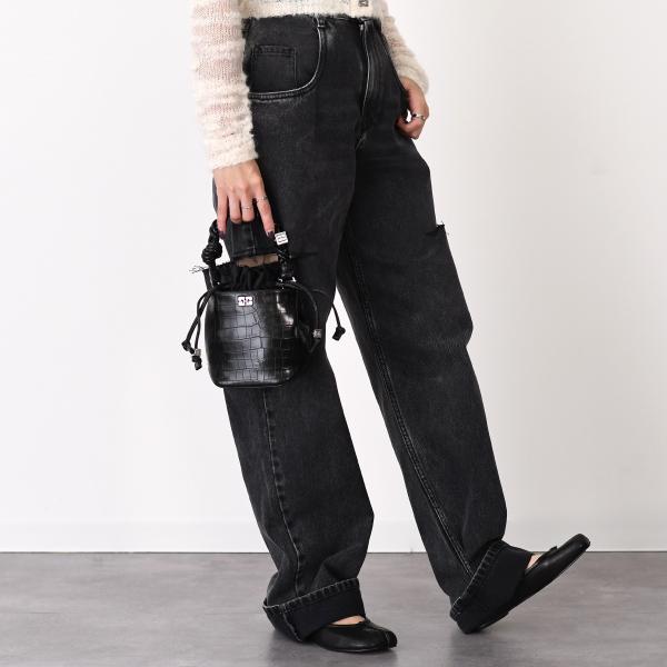 GANNI ガニー GANNI BOU BUCKET BAG CROCO