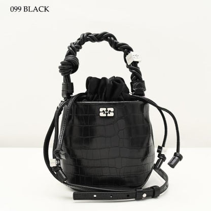 GANNI ガニー GANNI BOU BUCKET BAG CROCO