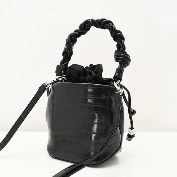 GANNI ガニー GANNI BOU BUCKET BAG CROCO