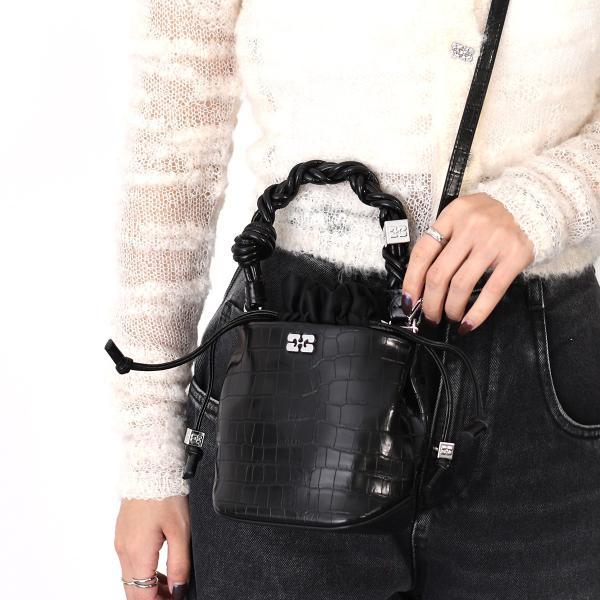GANNI ガニー GANNI BOU BUCKET BAG CROCO