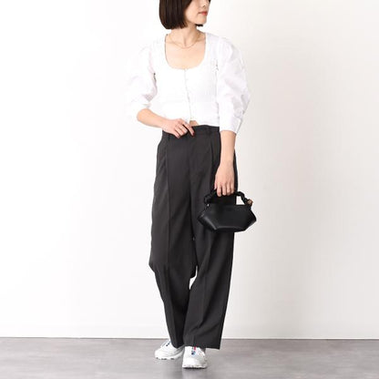 GANNI Cotton poplin smoke blouse 
