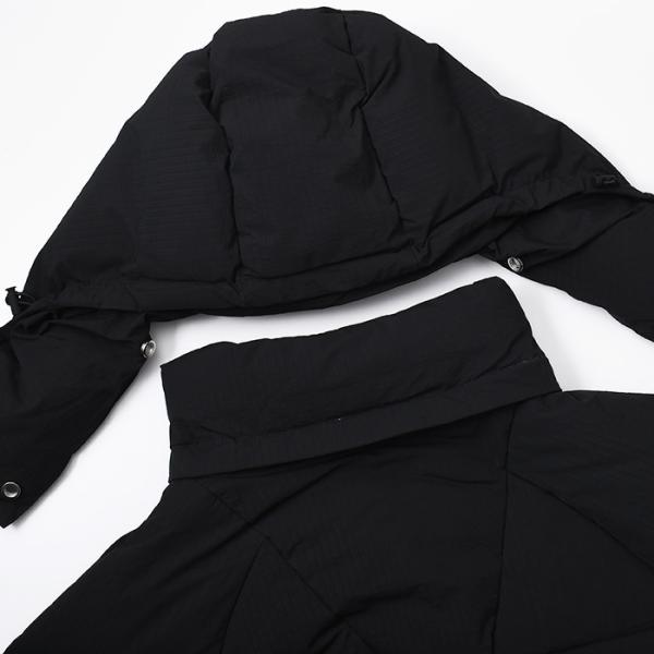 GANNI TECH SEERSUCKER PUFFER DOWN COAT
