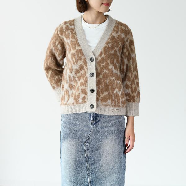 GANNI LEOPARD Cardigan