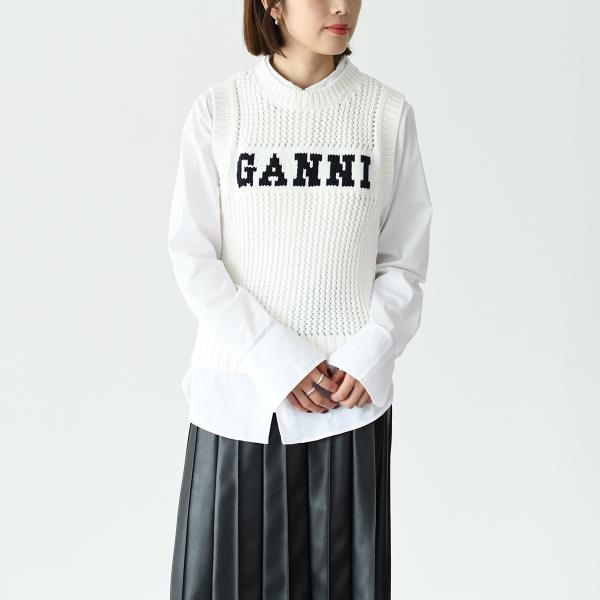GANNI COTTON ROPE VEST