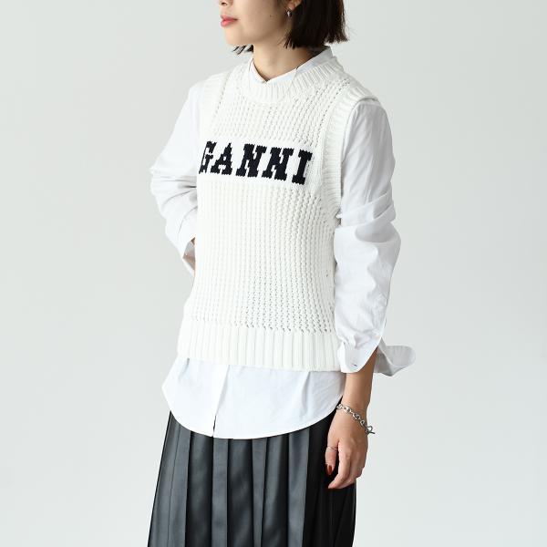 GANNI COTTON ROPE VEST