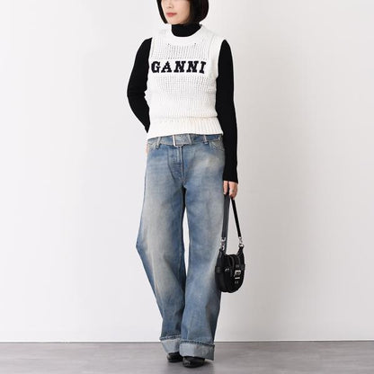 GANNI COTTON ROPE VEST 