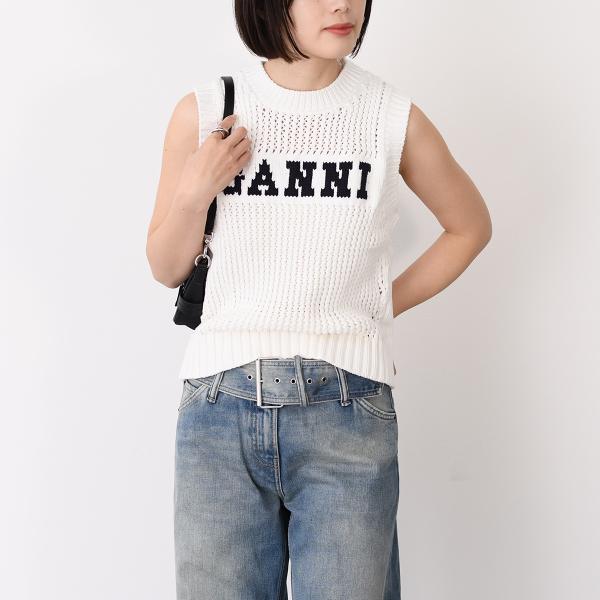 GANNI COTTON ROPE VEST 