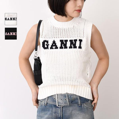 GANNI COTTON ROPE VEST 