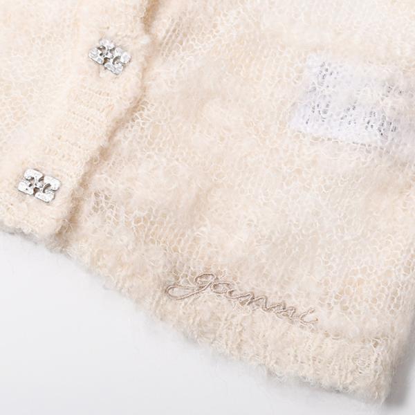 GANNI ALPACA MOHAIR BOUCLE CARDIGAN