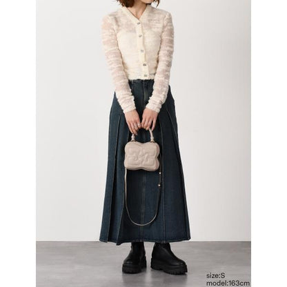 GANNI ALPACA MOHAIR BOUCLE CARDIGAN