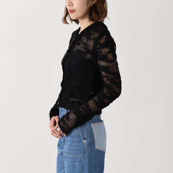GANNI ALPACA MOHAIR BOUCLE CARDIGAN