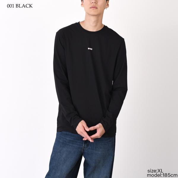 HUGO BOSS ヒューゴボス TCHARK ロングスリーブTシャツ ストレッチコットン ロゴプリント