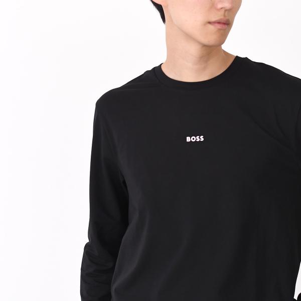 HUGO BOSS ヒューゴボス TCHARK ロングスリーブTシャツ ストレッチコットン ロゴプリント