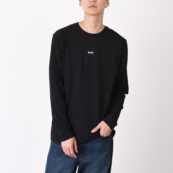 HUGO BOSS ヒューゴボス TCHARK ロングスリーブTシャツ ストレッチコットン ロゴプリント