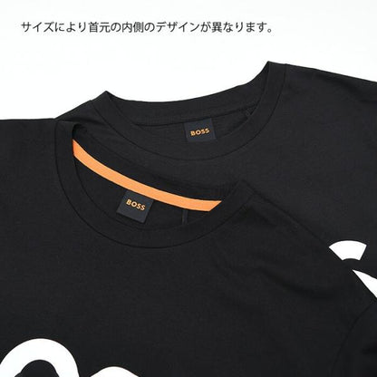HUGO BOSS コットンジャージー Tシャツ ラバープリントロゴ付き