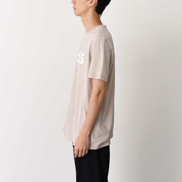HUGO BOSS コットンジャージー Tシャツ ラバープリントロゴ付き