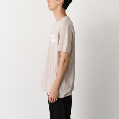HUGO BOSS コットンジャージー Tシャツ ラバープリントロゴ付き