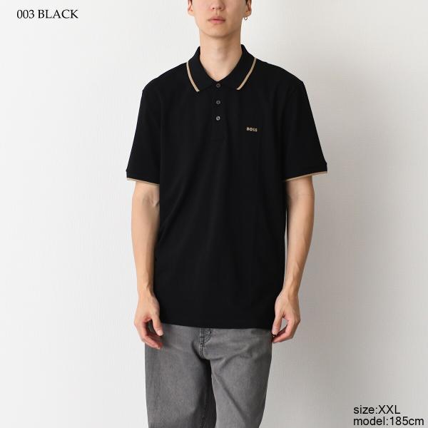 HUGO BOSS コットンピケ コントラスト ポロシャツ