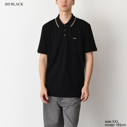 HUGO BOSS コットンピケ コントラスト ポロシャツ