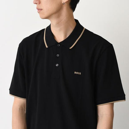 HUGO BOSS コットンピケ コントラスト ポロシャツ