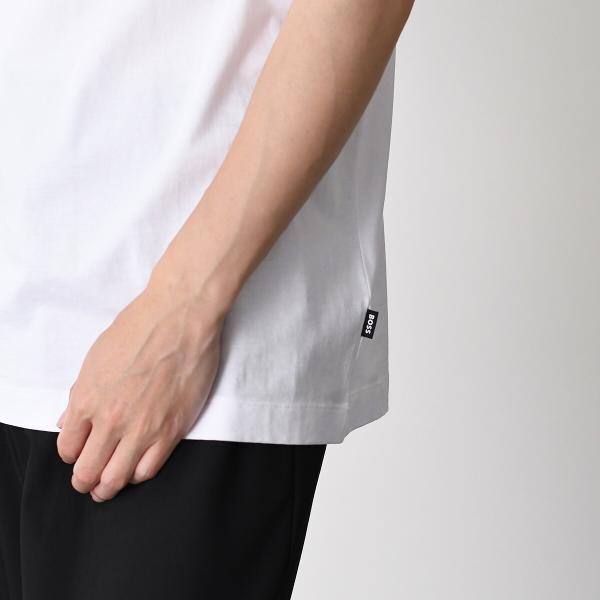 HUGO BOSS コットンジャージー Tシャツ シグネチャーストライプカフ