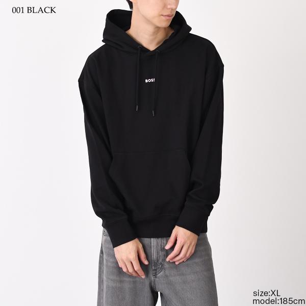 HUGO BOSS ヒューゴボス WESMALLHOOD フリースフーディ コットンテリー コントラストロゴ