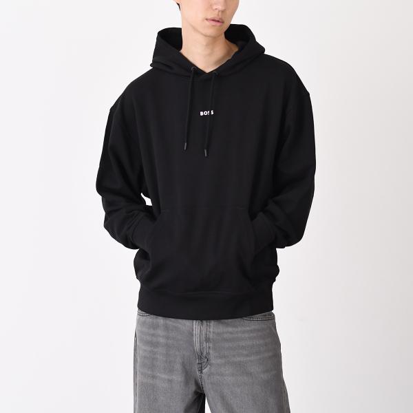 HUGO BOSS ヒューゴボス WESMALLHOOD フリースフーディ コットンテリー コントラストロゴ