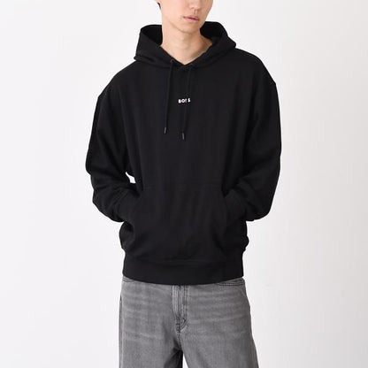 HUGO BOSS ヒューゴボス WESMALLHOOD フリースフーディ コットンテリー コントラストロゴ