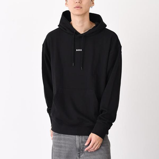 HUGO BOSS ヒューゴボス WESMALLHOOD フリースフーディ コットンテリー コントラストロゴ