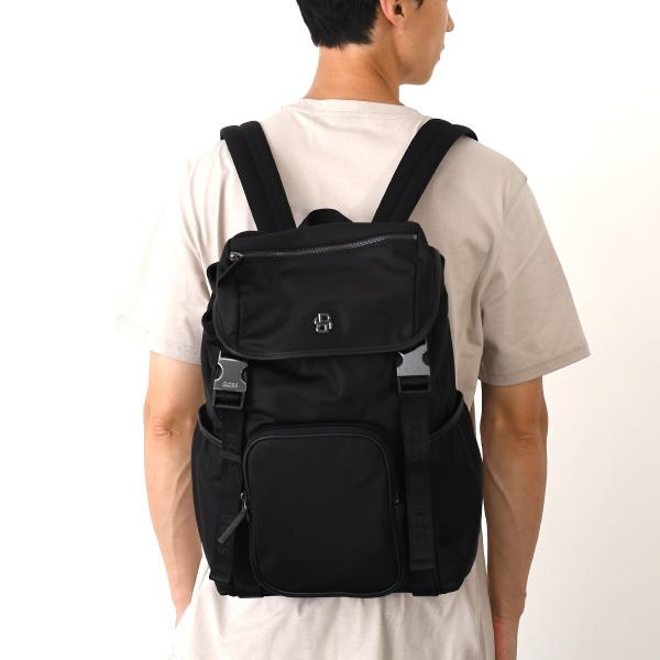 HUGO BOSS DOUBLE Bモノグラム フラップバックパック