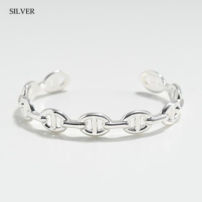 HERMES エルメス Chaine d'ancre Enchainee Bracelet MM シェーヌダンクル アンシェネ ブレスレット