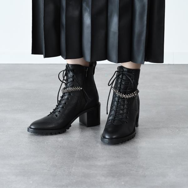 JIMMY CHOO Cruz 65 レースアップ コンバットブーツ