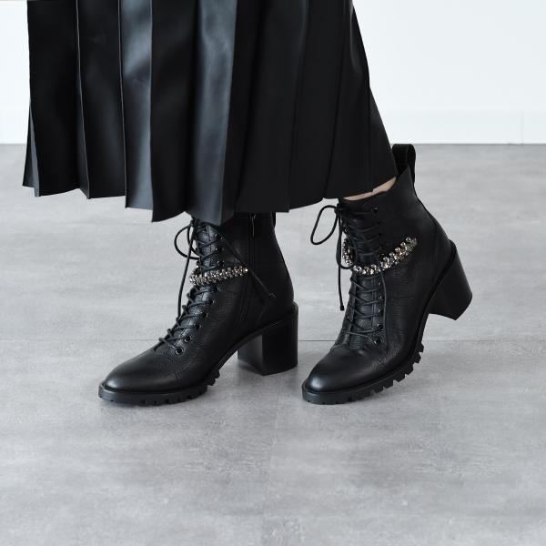 JIMMY CHOO Cruz 65 レースアップ コンバットブーツ