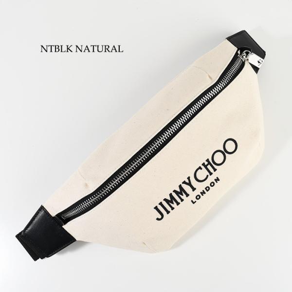 JIMMY CHOO FINSLEY キャンバスベルトバッグ