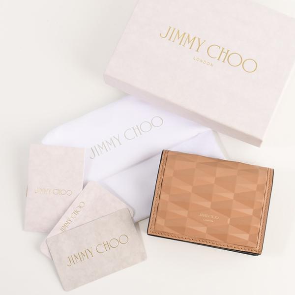 JIMMY CHOO HANNE エンボス 3D レザーウォレット