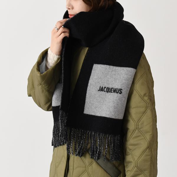 JACQUEMUS L'ECHARPE ROND CARRE Wool scarf 