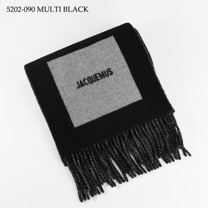 JACQUEMUS L'ECHARPE ROND CARRE Wool scarf 