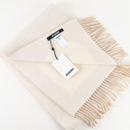 JACQUEMUS L'ECHARPE ROND CARRE Wool scarf 