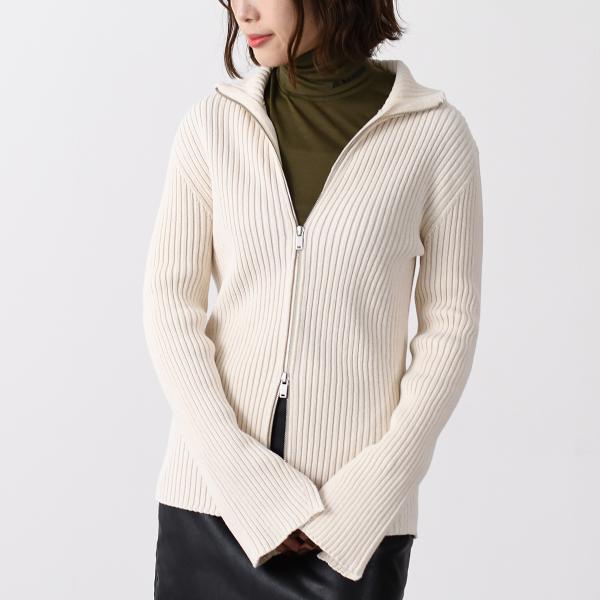 JILSANDER コットン リブ ニット カーディガン