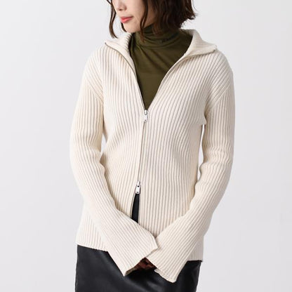 JILSANDER コットン リブ ニット カーディガン
