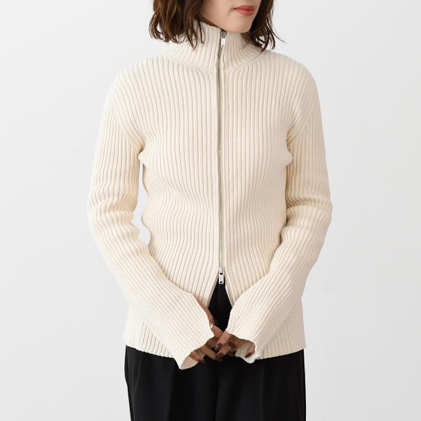 JILSANDER コットン リブ ニット カーディガン