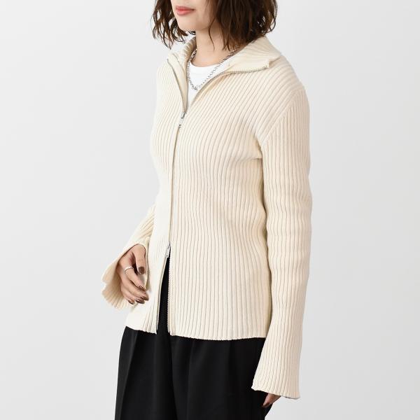 JILSANDER コットン リブ ニット カーディガン