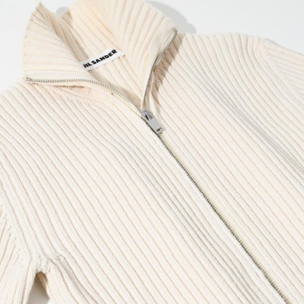 JILSANDER コットン リブ ニット カーディガン