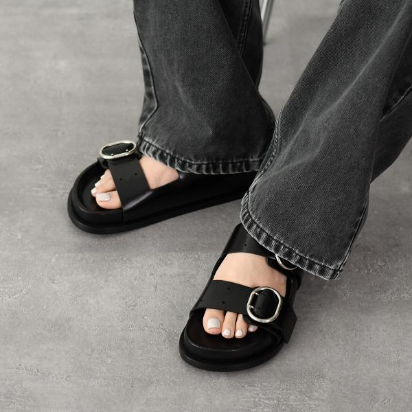 JILSANDER バックルストラップ レザー サンダル